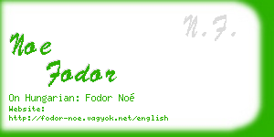 noe fodor business card
